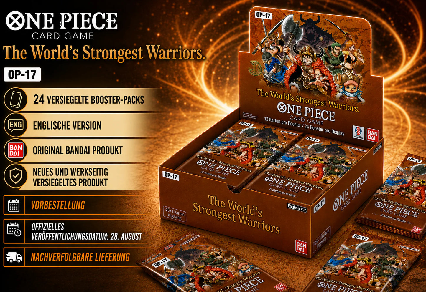 One Piece CG OP-17 – Booster Display (24 Boosterpacks)
